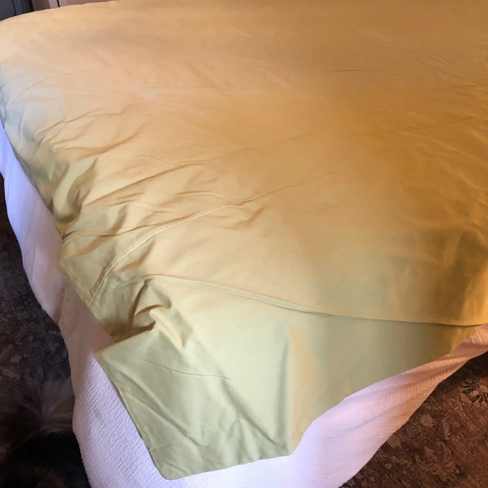 Banana Republic Chino Duvet Cover Heavy Cotton Full/Queen Button Olive Green